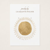 Carte d'affichage Boho Abstrait Gold Circle (Devant)
