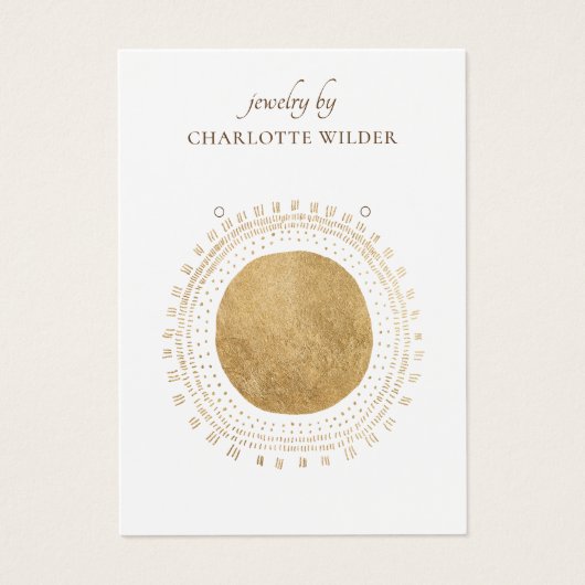 Carte d'affichage Boho Abstrait Gold Circle (Devant)