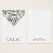 Carte d'affichage Boho Abstrait Shapes Earthy Earr (Devant & derrière)