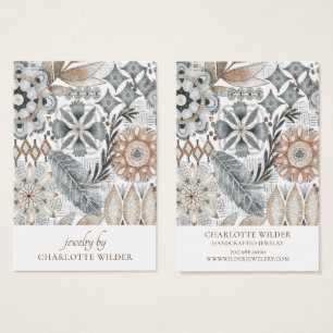 Carte d'affichage Boho Abstrait Shapes Earthy Earr
