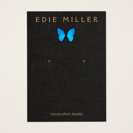 Carte d'affichage Boho Blue Butterfly (Devant)