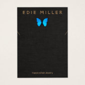 Carte d'affichage Boho Blue Butterfly Collier Brac (Devant)