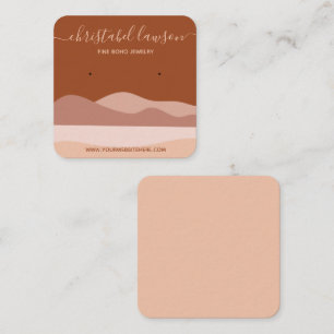 Carte d'affichage Boho Brown en terre cuite bijoux