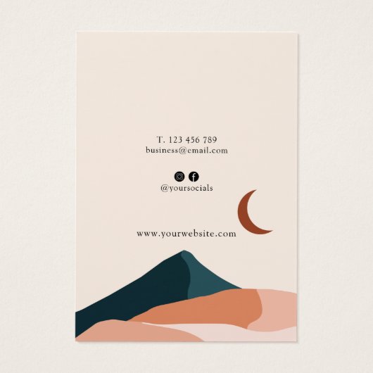 Carte d'affichage Boho Chic Minimal pour bijoux à  (Dos)