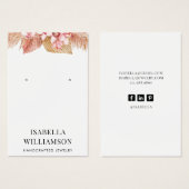 Carte d'affichage Boho Floral Oreille Bijoux (Devant & derrière)