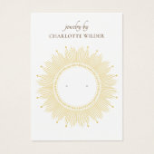 Carte d'affichage Boho Gold Sunburst Circle d'orei (Devant)