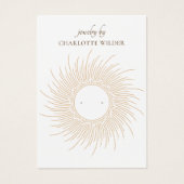 Carte d'affichage Boho Gold Sunburst Spiral oreill (Devant)