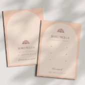 Carte d'affichage Boho Pink Arch avec logo