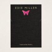Carte d'affichage Boho Pink Butterfly (Devant)
