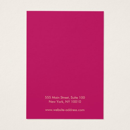 Carte d'affichage Boho Pink Butterfly (Dos)