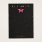 Carte d'affichage Boho Pink Butterfly (Devant)