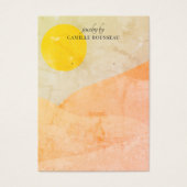 Carte d'affichage Boho Sunrise Desert Abstraite or (Devant)