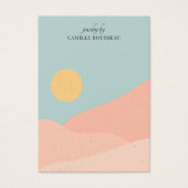 Carte d'affichage Boho Sunrise Desert Abstraite or (Devant)