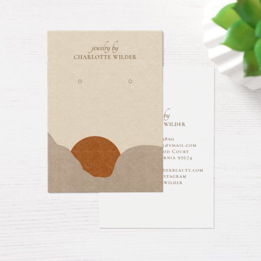 Carte d'affichage Boho Terracotta Sable Abstrait (Bureau)