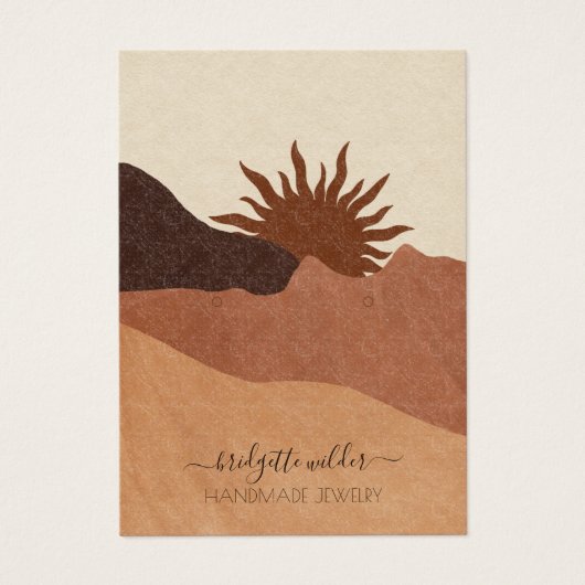 Carte d'affichage Boho Terracotta Sable Abstrait (Devant)