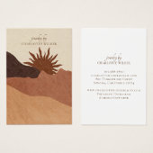 Carte d'affichage Boho Terracotta Sable Abstrait (Devant & derrière)