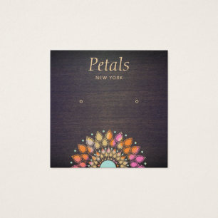 Carte d'affichage Boho Wood Stud oreille