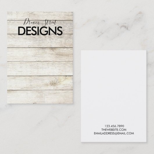 Carte d'affichage Bois Rustique (Devant / Derrière)