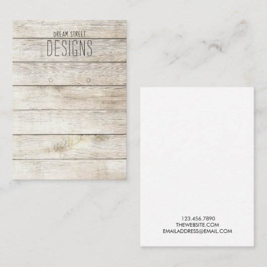 Carte d'affichage Bois Rustique (Devant / Derrière)