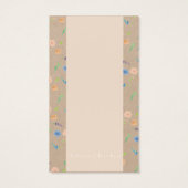 Carte d'affichage botanique des fleurs sauvages d' (Dos)