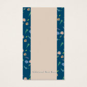 Carte d'affichage botanique des fleurs sauvages d' (Dos)