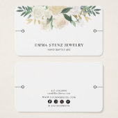 Carte d'affichage bracelet ・ Elégante aquarelle Fl (Devant & derrière)