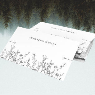 Carte d'affichage bracelet ・ Fleur sauvage rustiqu