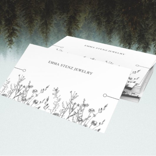 Carte d'affichage bracelet ・ Fleur sauvage rustiqu