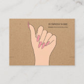 Carte d'affichage bracelet main papier Kraft rusti (Devant)