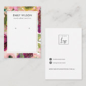 CARTE D'AFFICHAGE BURGUNDY BLUSH FLORAL STUD (Devant / Derrière)