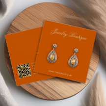 Carte d'affichage Burnt Orange & Gold Boutique