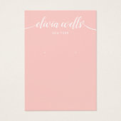 Carte d'affichage Calligraphie Blush Pink (Devant)