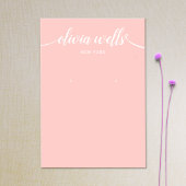 Carte d'affichage Calligraphie Blush Pink