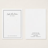 Carte d'affichage Calligraphie et Bordure noire (Devant & derrière)