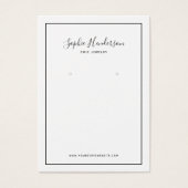 Carte d'affichage Calligraphie et Bordure noire (Devant)