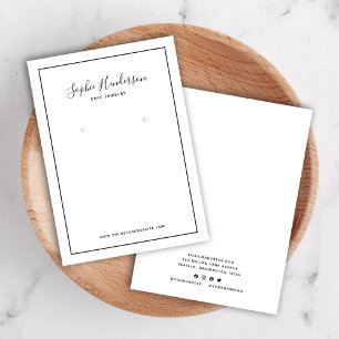 Carte d'affichage Calligraphie et Bordure noire