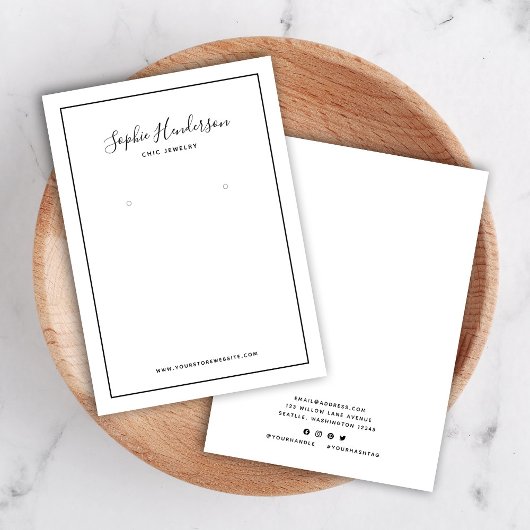 Carte d'affichage Calligraphie et Bordure noire