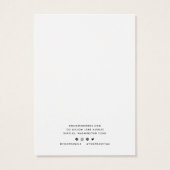 Carte d'affichage Calligraphie et collier à bordur (Dos)