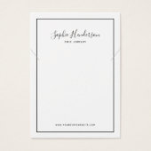 Carte d'affichage Calligraphie et collier à bordur (Devant)