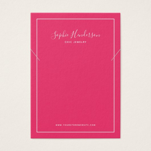 Carte d'affichage Calligraphie et collier couleur  (Devant)