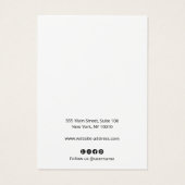 Carte d'affichage Calligraphie gris clair (Dos)