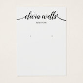 Carte d'affichage Calligraphie gris clair (Devant)