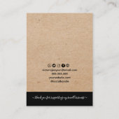 Carte d'affichage Calligraphie Kraft (Dos)