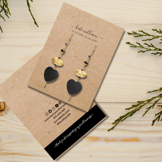 Carte d'affichage Calligraphie Kraft