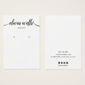 Carte d'affichage Calligraphie noir blanc (Devant & derrière)