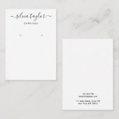 Carte d'affichage Calligraphie noir blanc (Devant / Derrière)