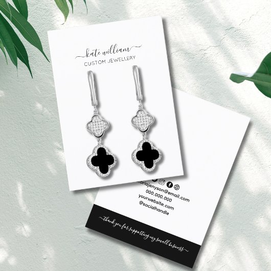 Carte d'affichage Calligraphie noir blanc