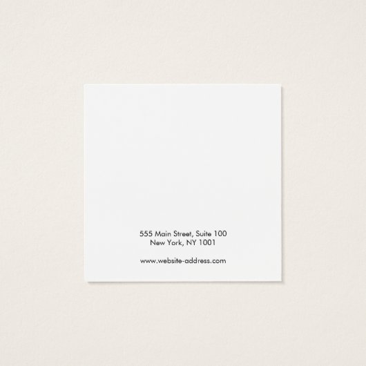 Carte d'affichage Calligraphie Noir Blanc Éclat d' (Dos)