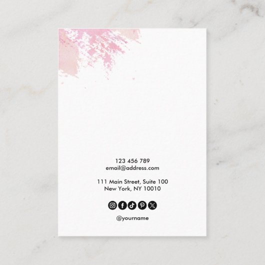 Carte d'affichage Calligraphy Earring Collier (Dos)