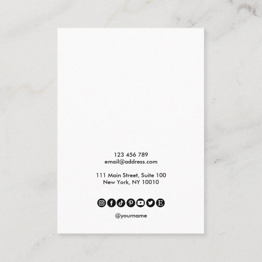 Carte d'affichage Calligraphy Earring Collier (Dos)